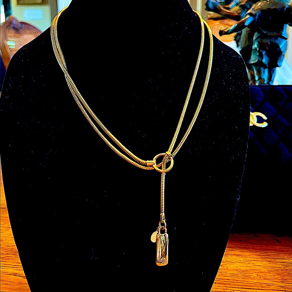 💥Ralph Lauren Necklace&Belt GoldToneSnake Chain Adjustable Made In USA Pristine